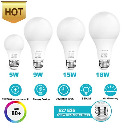 E27 LED Bulbs 50/90/150/180W Equivalent Plastic Clad Aluminium Energy Saving • $22.99