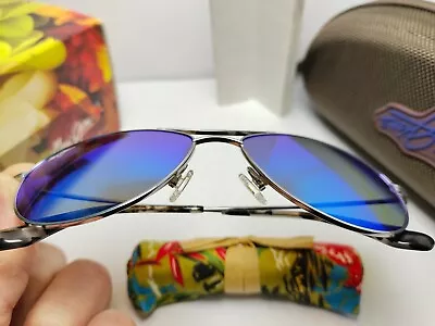 Maui Jim Baby Beach Polarized Sunglasses - Silver/Blue Hawaii B245 17 • $159.99