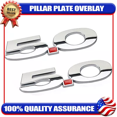 2PCS Raised Gloss Chrome 5.0 Badges For Mustang GT 2011-2014 Side Fender Emblems • $11.99