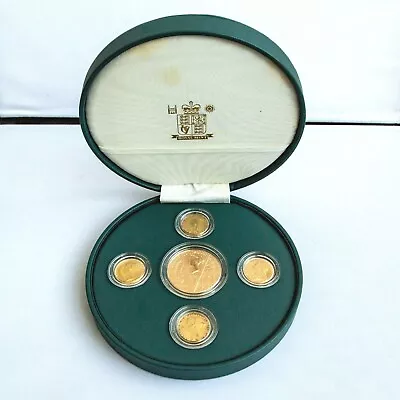 2001 Queen Victoria £5 Gold Matt Proof Coin 4 Full Sovereign Coin Set Box Coa • $7495