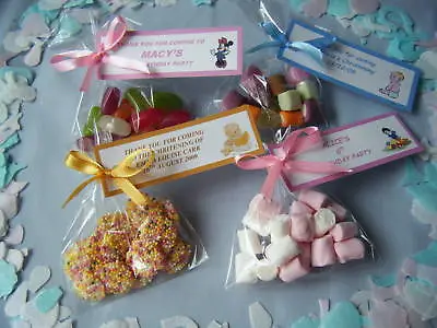 £9.99 • Buy 10 Bags Personalised Christening Baptism Baby Shower Favors Choice Of Sweets    