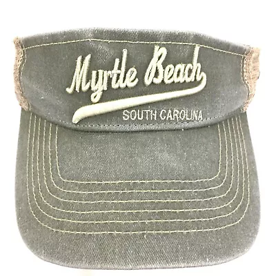 Myrtle Beach South Carolina Sun Visor Fish Spell Out Logo Golf Vacation Cap Hat • $16.12