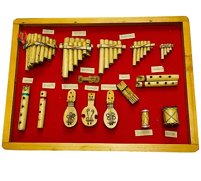 Vintage Musical Instruments Mounted Miniature Woodwind Drums Violin Handmade • $33.92