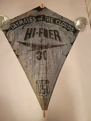 Vintage 10 Cent Playmates Of The Clouds 30 Paper Hi-Flier Kite Never Flown • $49.99