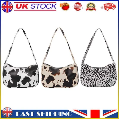 £6.48 • Buy Women Cow Print PU Leather Handbags Lady Small Daily Travel Shoulder Totes Bag #