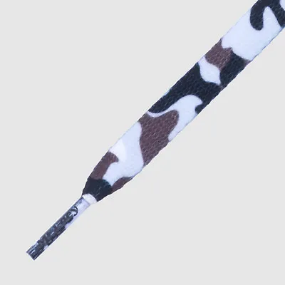 Laces Mr Lacy Printies Flat Printed Shoe Laces- Camo White Style • £10.68