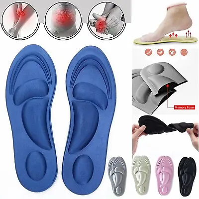 £3.22 • Buy Unisex 4D Memory Foam Orthopaedic Shoe Insoles Pads Comfort Foot Feet Heel NEW