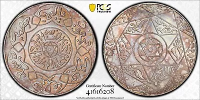 WONDERFULLY TONED 1896 Morocco 2-1/2 Dirhams PCGS MS64 **ONLY 11 FINER** • $159.99