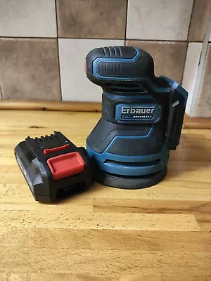 Erbauer Random Orbit Sander Cordless 18V ERO18-Li Variable Speed + 2ah Battery  • £54.99