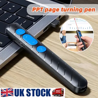 2.4GHz Wireless Powerpoint Presentation PPT Flip Pen Laser Pointer Clicker UK • £11.25