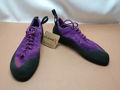 Climb X Crush Lace NLV Rock Climbing / Bouldering Shoes US M9.5 / W10.5  Purple • $32.99