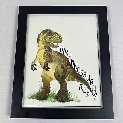 Dinosaur Wall Art For Kids Room Decor Framed Dinosaur Tyrannosaurus Rex T-Rex • $15