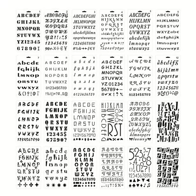  24 Pcs Letter Templates Soft Plastic Alphabet Stencils DIY Drawing Templates • $21.72