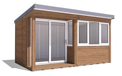 Insulated Garden Office Pod Studio Home Study Room Helena Left 4.5m X 2.5m • £8689.99