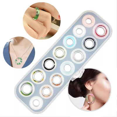£3.59 • Buy Ring Resin Casting Mold Silicone Pendant Jewelry Making Epoxy Mould Craft DIY