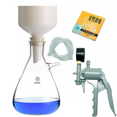 $79.99 • Buy 500ml Filtration Porcelain Buchner Kit Ceramic Suction Funnel Handle Vacuum Pump