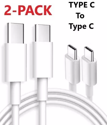 2 PACK USB-C To USB-C Fast Charge Cable Charging Cord Type Charger For Samsung • $6.99
