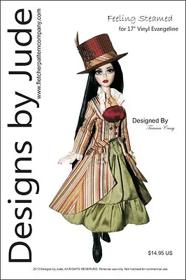 Feeling Steamed Doll Clothes Sewing Pattern For 17  Vinyl Evangeline Ghastly • $14.95