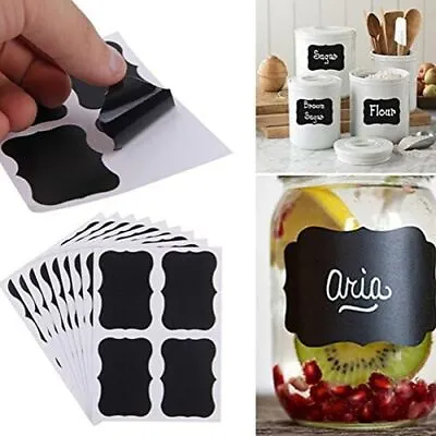 40pcs Chalkboard Blackboard Chalk Board Stickers Craft Kitchen Jar Labels Tags • £4.98