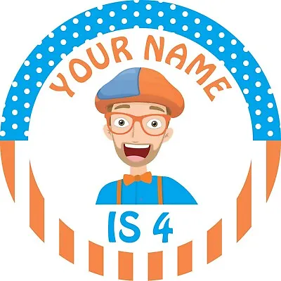 £3.99 • Buy Blippi Personalised Edible Cake Toppers & Cupcakes