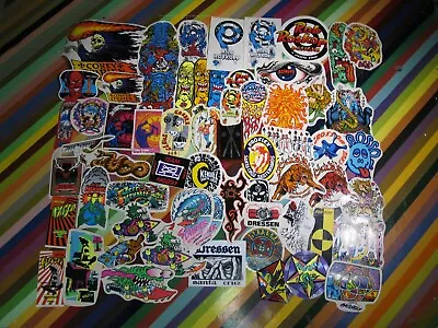 Vtg 1980s Santa Cruz Skateboards Sticker - Pros Roskopp Hosoi Jessee Meek + Grp1 • $46