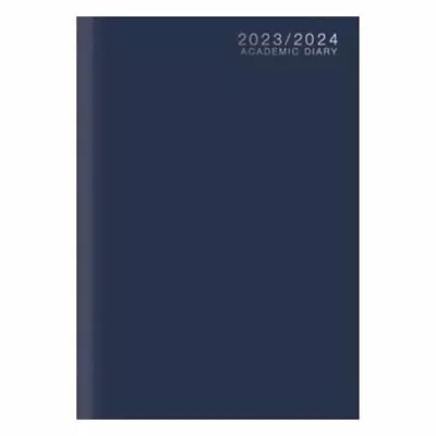 £9.19 • Buy A4 Hardback Mid Academic Diary BLUE Day A Page 2023-2024 Student Planner Book