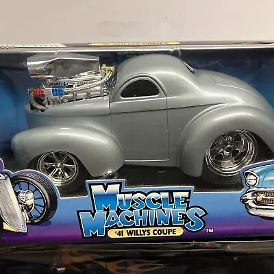 MUSCLE MACHINE 1:18 1941 WILLY COUPE NIB Silver • $50