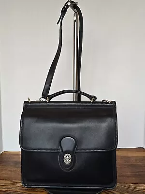 Vintage Coach Leather 9927 Willis Shoulder Leather Bag Black • $75
