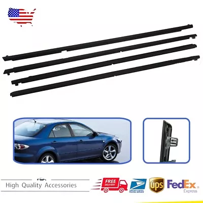 For Mazda 6 2004-2012 Window Outer Sealing Strips Weatherstrips Trim Belt 4PCS • $43.39