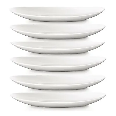 £19.95 • Buy Set Of 6 Prometeo 32cm White Oval Steak Plates Platter Kitchen Tableware