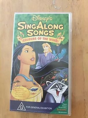 Colours Of The Wind Rare Disney Sing Along Kids Vhs • $16.99