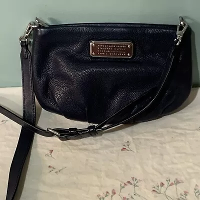 MARC JACOBS Classic Q Percy Small Dark Navy Blue Leather Crossbody Bag • $45