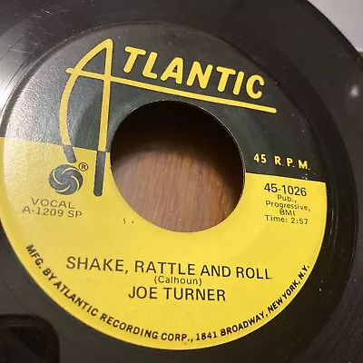 Joe Turner-shake Rattle And Roll On Atlantic-45 Rpm Fr.1954 Hear Vinyl Ex • $2.99