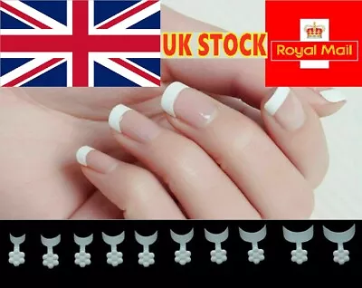 100 Pcs French Nail Tips UV Gel Fake Artificial False Tips Half Cover. UK SELLER • £2.99