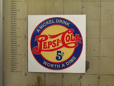 Vintage Pepsi Soda Pop Sticker Decal Sign 3  Diameter • $7