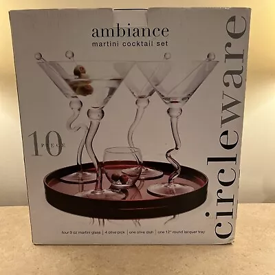 Circleware 10 Piece Martini Cocktail Set NEW IN BOX • $10