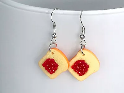 TOAST AND JAM Earrings Dollhouse Miniature Quirky Earrings Cool Earrings Gift Fo • $9.83