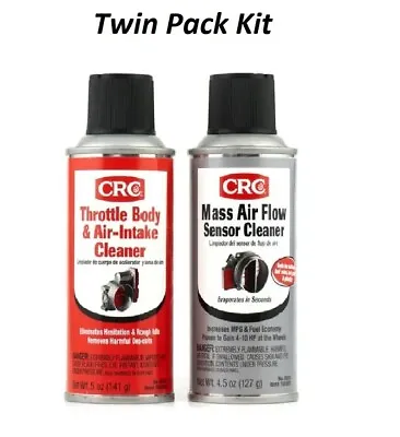 CRC 05111 MAF Mass Air Flow Sensor & Throttle Body Intake Cleaner Twin Pack Kit • $13.99