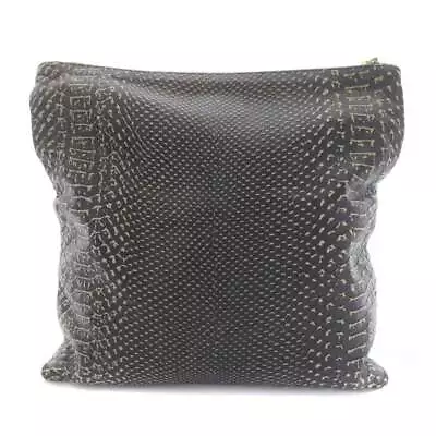 Clare Vivier Animal Pattern Clutch Bag Python Embossed Black Beige Of /Si8 Ladie • $83.33