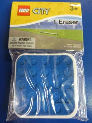 $5.84 • Buy Lego City Movie Toy Game Kids Birthday Party Favor Mini Eraser - Blue Tile