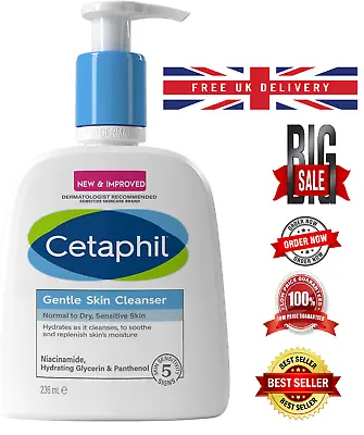 £8.19 • Buy Cetaphil Gentle Skin Cleanser 236ml, Soap-Free Body & Face Wash For Women & Men