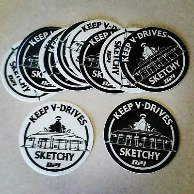 $6.50 • Buy D21 Sketchy Stickers ,V Drive, Artwork Art Casale, Drag Boat, Hydro, Flatbottom