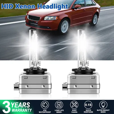 For Volvo S40 S60 S80 High/Low Beam HID Headlight Xenon White Bulbs Upgrade • $25.15