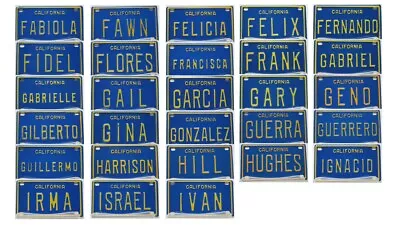 🚲 Collectible Mini License Plate - 1970 California Vanity Bike Tag F-I Names 🚲 • $6.99