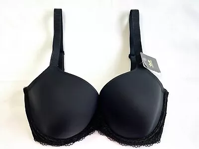 NWT Wacoal Women's 32G La Femme Contour Underwire T-Shirt Bra 853117 Black • $35.99