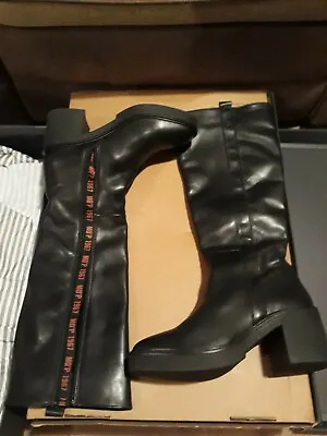 Marc O'Polo Knee High Length Black Leather Boots 5 UK 38 EU NEW BNWB RRP £220 • £20