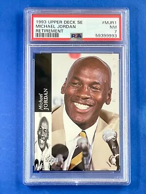 1993 Upper Deck Special Edition SE Retirement Michael Jordan #MJR1 PSA 7 Bulls • $25.88