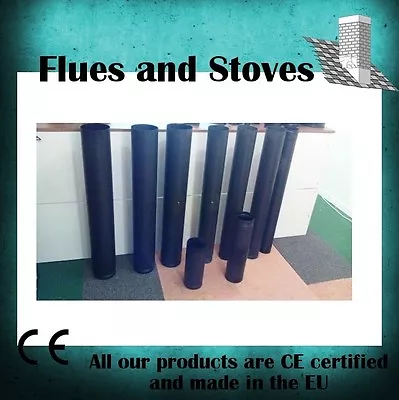 £26.75 • Buy REFURBISHED Stove Flue Pipe Black 4  5 , 6  Vitreous Stovepipes