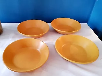 4 X Midwinter Stonehenge Orange Breakfast Bowls 15cm X 3.5cm Jessie Tait 1970s • £16