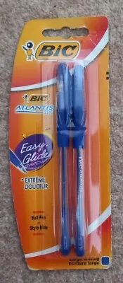£2 • Buy BIC Atlantis Stic Pack Of 2 Blue Pens Writing School Office Stationary